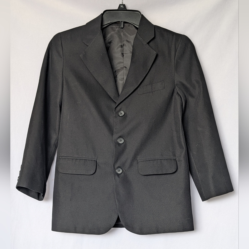 Van Heusen Kid's Black Professional Blazer with Notched Lapels Size 10Reg
